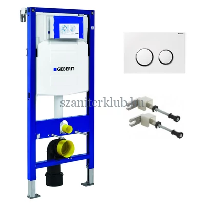 Geberit Duofix wc szerelőelem UP320 +sigma20 nyomólap fehér/króm+rögzítő