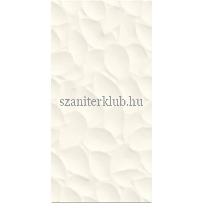 love genesis leaf white matt ret csempe 30x60 cm