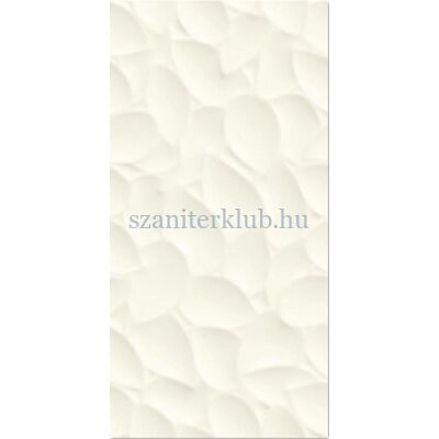 love genesis leaf white matt ret csempe 30x60 cm