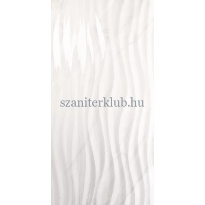 love marble curl white shine ret csempe 35x70 cm
