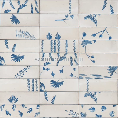 marazzi rice natural decoro leaf csempe M96U 5x15 cm