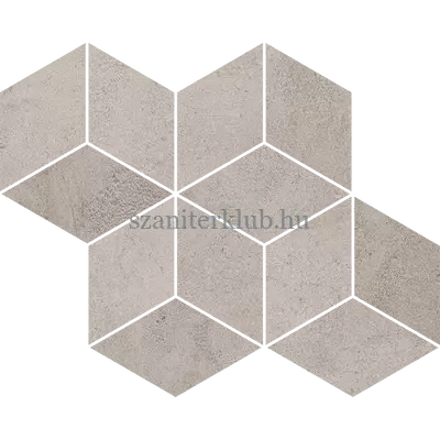paradyz pure city grys romb hexagon mosaic 20,4x23,8 cm