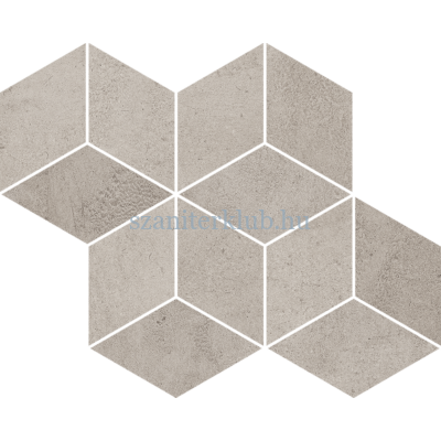 paradyz pure city grys romb hexagon mosaic 20,4x23,8 cm