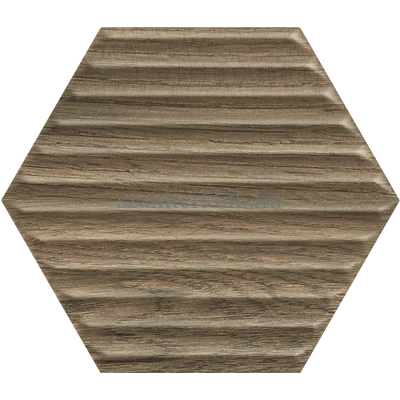 paradyz serene brown heksagon sturcture csempe 19,8x17,1 cm