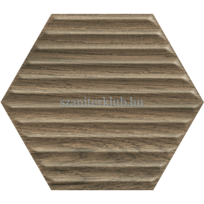 paradyz serene brown heksagon sturcture csempe 19,8x17,1 cm