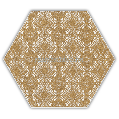 paradyz shiny lines gold hexagon inserto E 19,8x17,1 cm