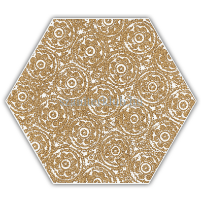 paradyz shiny lines gold hexagon inserto F 19,8x17,1 cm