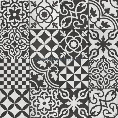 ragno contrasti decoro mix antracite R7GZ 20x20 cm