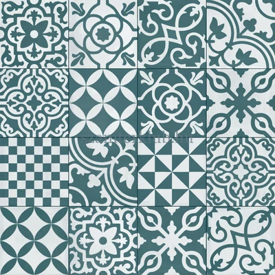 ragno contrasti decoro mix ottanio R7H4 20x20 cm