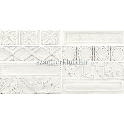 ragno eden decoro tin bianco csempe R12C 7x28 cm