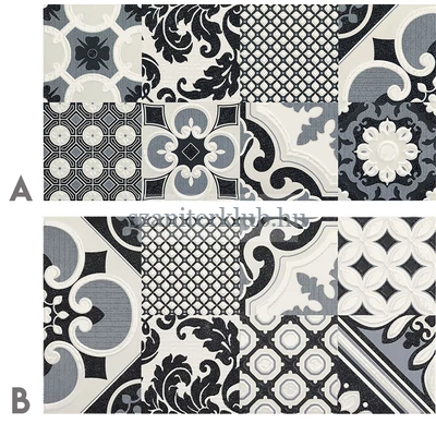 ragno fantasy bianco decoro vintage csempe R02P 30x60 cm