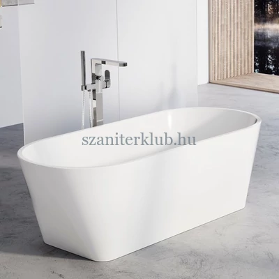 ravak solo térbenálló akrilkád 178x80 fehér, fekete túlfolyóval