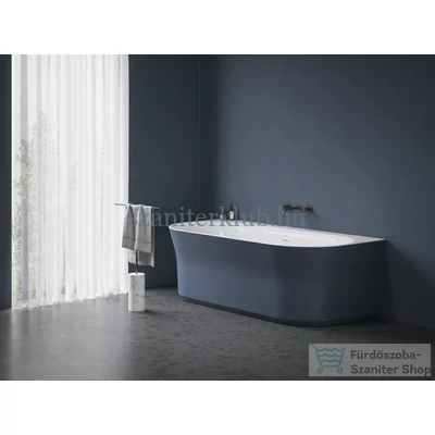 ravak ypsilon wall térbenálló akrilkád wall 178x86 fehér, deepsea blue, fehér túlfolyóval