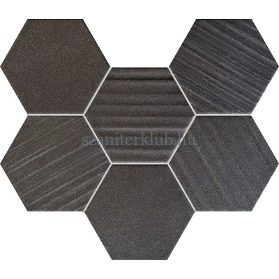 tubadzin horizon hex black 298x221 mm
