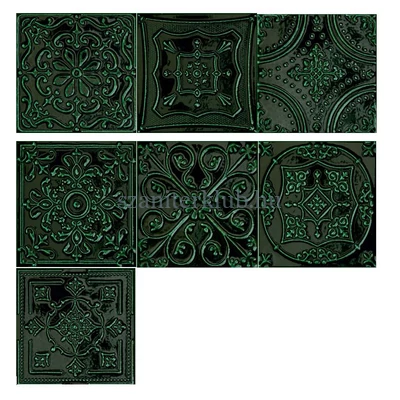 tubadzin Tinta green dekor 14,8x14,8 cm