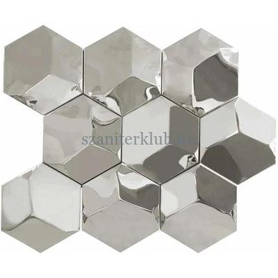 valore hexagon inox 3d mosaic 25x31 cm