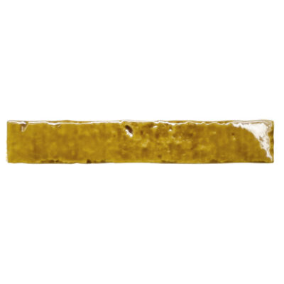 amadis brutalist brick crackle mustard fényes csempe 3,8x23,5 cm