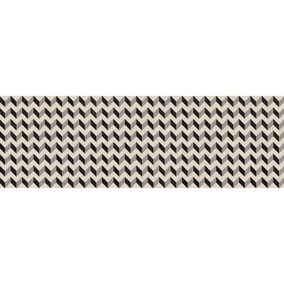 arcana black&cream cream zigzag csempe 32x99 cm