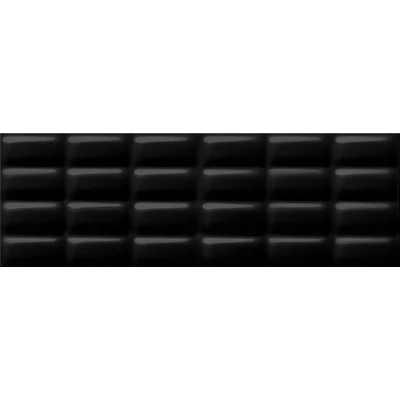 cersanit black glossy pillow csempe 25x75 cm