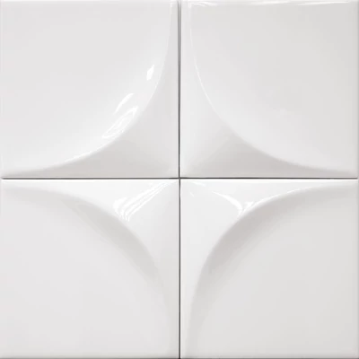 Cifre vertex curve white brillo csempe 15x15 cm