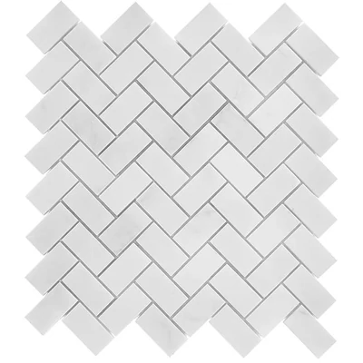 dunin black&white eastern white herringbone 48 glossy 28,5x28,5 cm