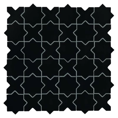 dunin star & cross black matt 30,2x30,2 cm