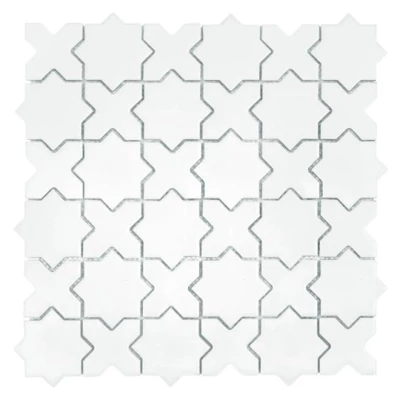 dunin star & cross white matt 30,2x30,2 cm