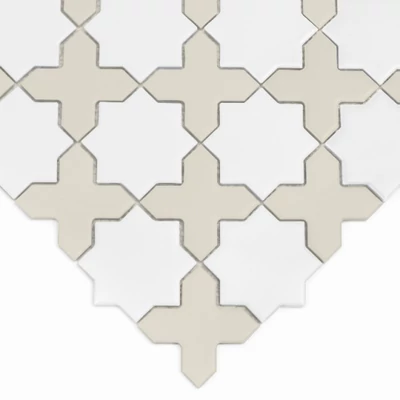 dunin star & cross white mix matt 30,2x30,2 cm