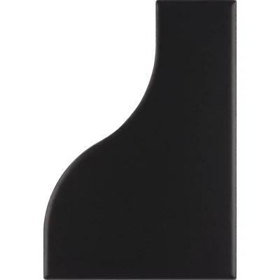 equipe curve black matt csempe 8,3x12 cm
