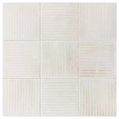 equipe raku line white csempe  10x10 cm