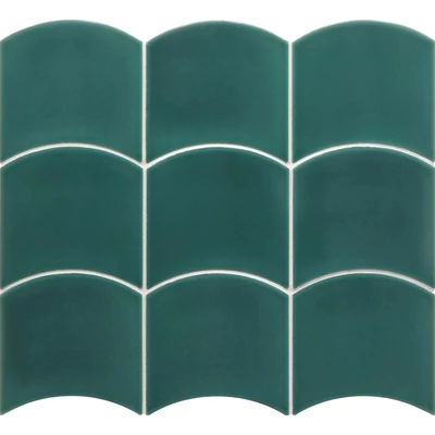 equipe wave teal grassy gloss csempe 12x12 cm