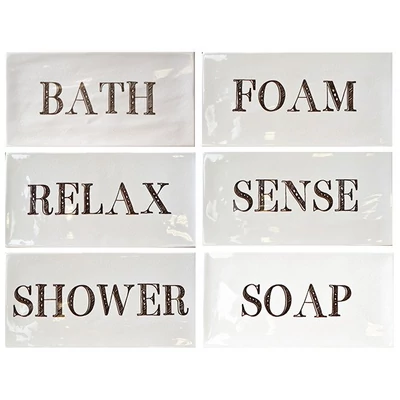 Fabresa artisan bathroom decor mix brillo csempe 10x20 cm