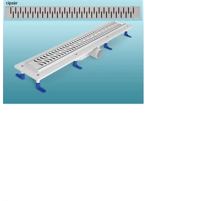 h2o zuhanyfolyóka 90 cm, rozsdamentes cipzár ráccsal