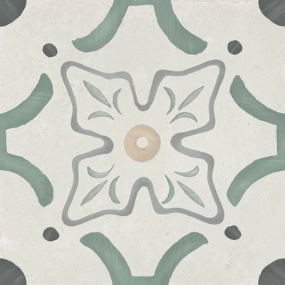 harmony sirocco green flower 22,3x22,3 cm