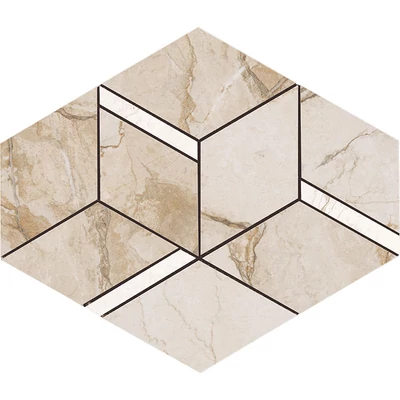 la fabbrica bolgheri stone beige rombo mozaik 37x22 cm