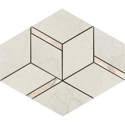 la fabbrica bolgheri stone white rombo mozaik 37x22 cm