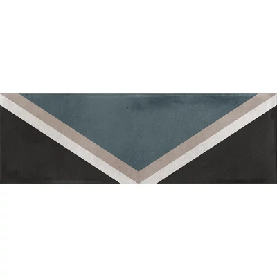 la fabbrica small trend rhombus black fényes csempe 6,5x20 cm