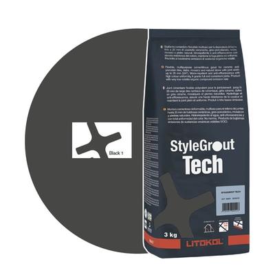 litokol stylegrout tech fugázó 3 kg, black 1