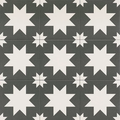 mainzu fired star gblack padlólap 20x20 cm