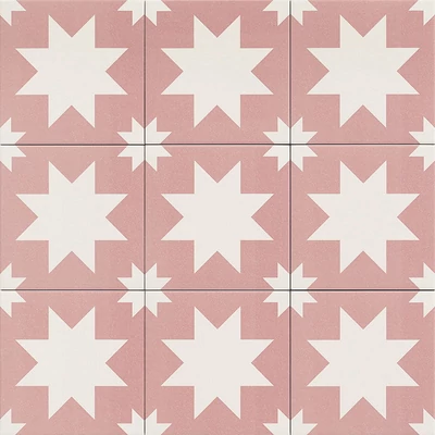 mainzu fired star pink padlólap 20x20 cm