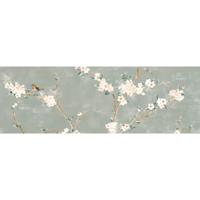 ragno mixed decoro fiore di pesco verde touch A csempe RA1N 40x120 cm
