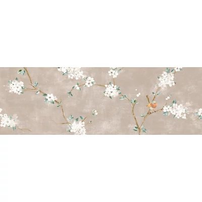 ragno mixed decoro fiore di pesco rosa touch B csempe RA2C 40x120 cm