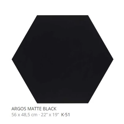realonda argos matte black 56x48,5 cm