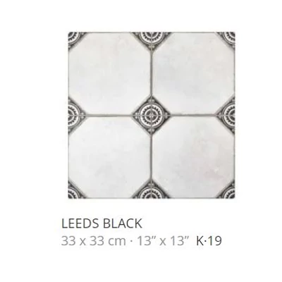 realonda leeds black 33x33 cm