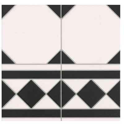 realonda oxford negro cenefa 33,3x33,3 cm
