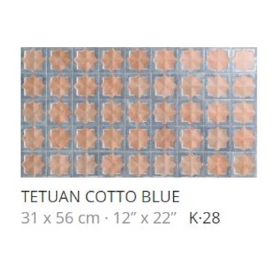 realonda tetuan cotto blue 31x56 cm