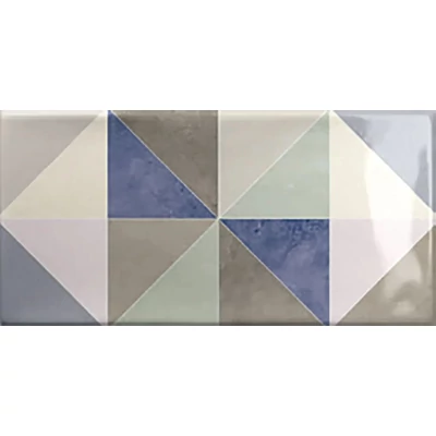 ribesalbes ocean triangle glossy dekor csempe mix 7,5x15 cm