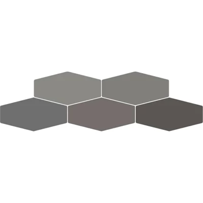 ribesalbes sailing hex dark grey  gloss csempe 10x20 cm