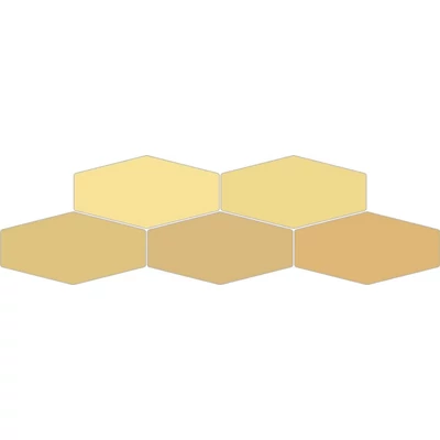 ribesalbes sailing hex mustard gloss csempe 10x20 cm