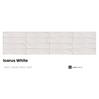 villa icarus white csempe 7,5x30 cm